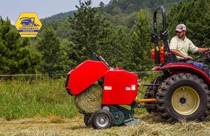 Small Round Silage Balers 2 small round silage balers working